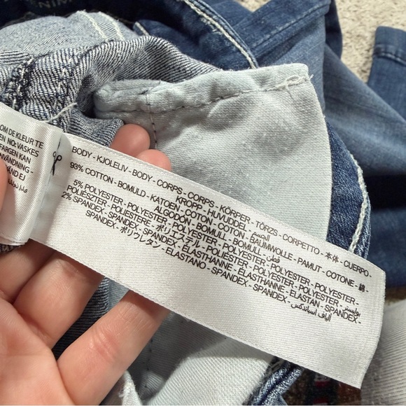 Ariat Denim Women’s Marine Trouser Jeans Wide Leg Mid Rise Stretch Entwined 30 - Picture 10 of 15